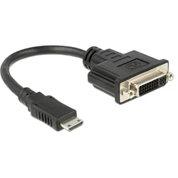 Αντάπτορας HDMI Delock HDMI mini C -> DVI(24+1) M/F Black