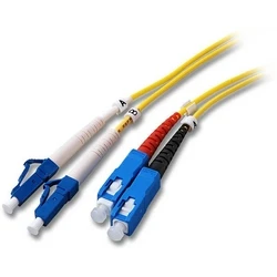 Καλώδιο Οπτικής Ίνας EFB Duplex Jumper LC-SC 9/125, OS2, LSZH, Yellow, 2.0mm, 1m