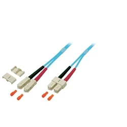 Καλώδιο Οπτικής Ίνας EFB Duplex Jumper SC-SC 50/125, OM3, LSZH, aqua, 3.0mm, 0,5m