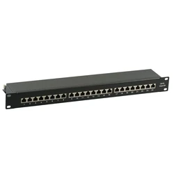 Patch Panel Δικτύου EFB STP 24xRJ45 Cat.6A, 19" 1HE, Black