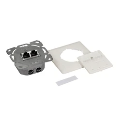 Πρίζα Δικτύου Logilink Cat.6A socket UP2x RJ45 shielded,reinWhite