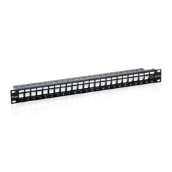 Patch Panel Equip Cat6 shielded for Keystone Jacks Black