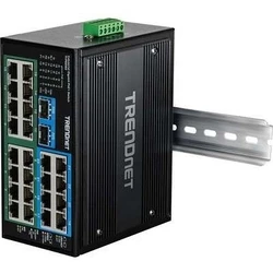 Network Switch Trendnet industrial 26Port Gbit PoE+ Metall DIN-Rail