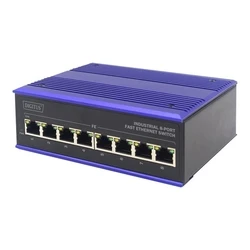 Network Switch Digitus Ind. 8-Port 10/100 Unmanaged blue
