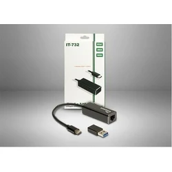 Αντάπτορας Δικτύου USB Inter-Tech LAN-Argus IT-732 USB-C Gigabit Ethernet