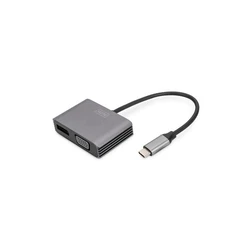 Αντάπτορας USB Digitus USB-C St. -> VGA Bu. / DP Bu. 4K/30Hz 20cm