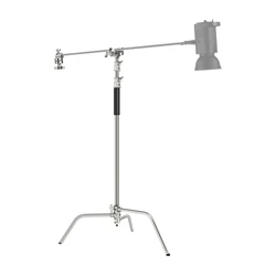 Neewer SC320 320cm Stainless Steel C-Stand with 128cm Boom Arm (Silver)