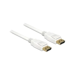 Καλώδιο DisplayPort Delock DP 1.2 -> DP M/M 1.5m White 4K 60Hz
