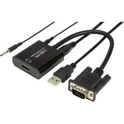 Αντάπτορας HDMI Logilink VGA m. Audio to konform m.High Spee