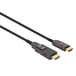 Καλώδιο HDMI Manhattan LWL HDMI-St. to HDMI-/Micro-HDMI-St. 4K 50m