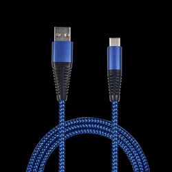 Καλώδιo USB 2GO charging/data Type-C 3.1 Nylon 1m Blue