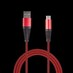 Καλώδιo USB 2GO charging/data Type-C 3.1 Nylon 1m Red