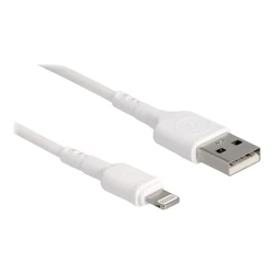 Καλώδιο Lightning Delock charging for iPhone, iPad, iPod White 30 cm