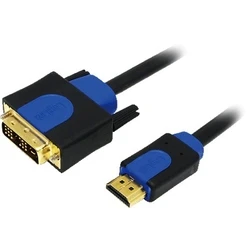 Καλώδιο HDMI Logilink HDMI-DVI 18+1pin M/M 3.00m sw 1.4