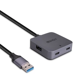 USB-Hub Lindy 5m USB 3.0 4 Ports 2 Type-C and 2 USB Typ A
