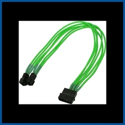 Καλώδιo Nanoxia 4-Pin to 2 x 3-Pin, Single, 30 cm, neon-Green
