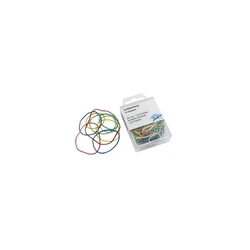 WEDO Λαστιχάκια (Gummiringe) σε διάφορα χρώματα και μεγέθη σε διαφανές δοχείο, 80 τεμ.