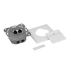 Πρίζα Δικτύου Logilink Cat.6A UP2x RJ45 shielded,signalWhite