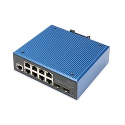 Network Switch Digitus 8+2-Port L2 managed Gigabit Ethernet PoE