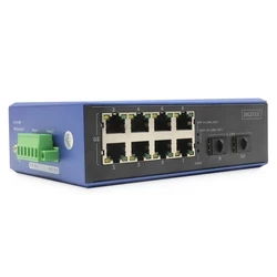 Network Switch Digitus 8 + 2 -Port Gigabit Ethernet PoE 20 km