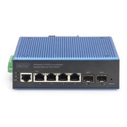 Network Switch Digitus 4+2-Port L2 managed Gigabit Ethernet PoE