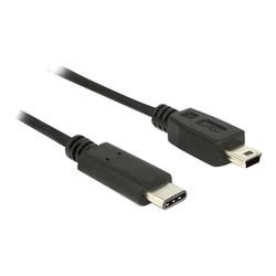 Καλώδιο USB Delock Type-C -> Mini-B M/M 0.50m Black