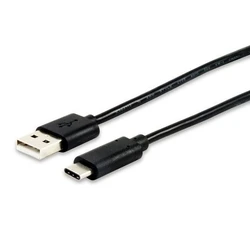 Καλώδιο USB Equip USB-A 2.0 -> C M/M 1.00m 3A 480Mbps Black Polybag