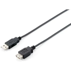 Καλώδιο USB Equip USB-A 2.0 -> A Verl. M/F 3.00m 480Mbps Black Polybag