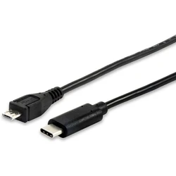 Καλώδιο USB Equip Type-C 2.0 -> micro B M/M 1.00m Black Polybag