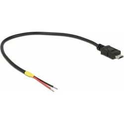Καλώδιο USB Delock USB Mikro-B St -> 2x offene Kabelenden Strom 0.2m