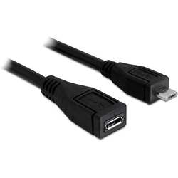 Καλώδιο USB Delock USB Verl. Micro-B -> Micro-B M/F 1.00m sw