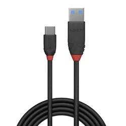 Καλώδιο USB Lindy 3.1 Typ A/C 3A Black Line M/M 1m