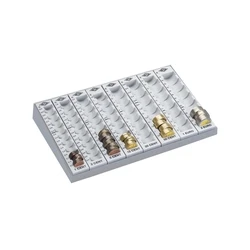 WEDO Zählbrett με 8 αποσπώμενες εγκοπές νομισμάτων, ανοιχτό γκρι - για 256,20 €