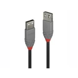 Καλώδιο USB Lindy 2.0 extension Typ A/A Anthra Line M/F 5m