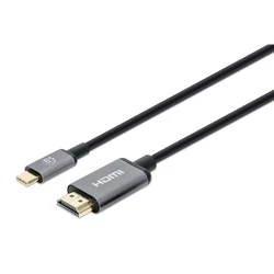 Καλώδιο HDMI Manhattan 4K@60Hz Type-C to male/male 1m