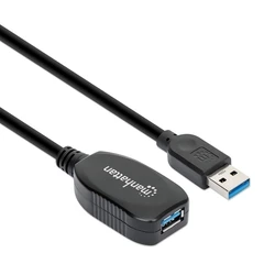 Καλώδιο USB Manhattan A -> A M/F 5.00m Blue Verl. aktiv