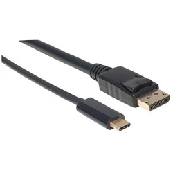 Καλώδιο USB Manhattan Type-C to DisplayPort-1m Black