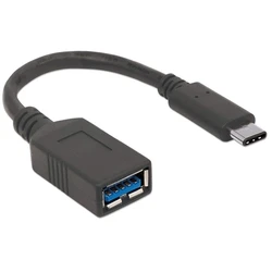 Αντάπτορας USB Manhattan Type-C C-connector - A-socket 12cm USB 3.1 Gen1