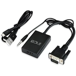 Αντάπτορας Inca IVTH-02 VGA + USB-A + Audio > HDMI, 0.2m