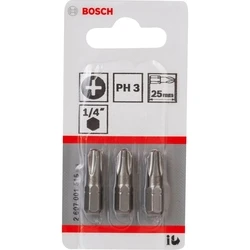Σετ Μύτες Bosch 3pcs PH Screwdriver Bit PH3 XH 25mm