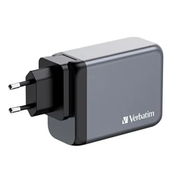 Φορτιστής Πρίζας Verbatim GNC-200 GaN 200W 3xUSB-C PD, 1xUSB-A QC 3.0 32204