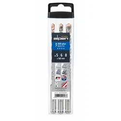 Τρυπάνια Alpen SDS+ F4 Box 3 pcs. 5-6-8x1 60