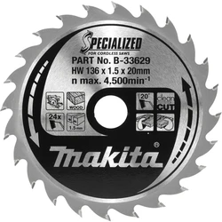 Δίσκος Κοπής Makita B-33629 SPECIALIZED Saw Blade 136x20x24Z
