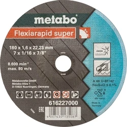 Δίσκος Κοπής Metabo Flexiarapid super 180x1,6 x22,23 Inox