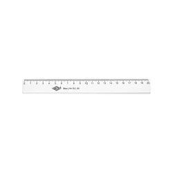 WEDO χάρακας 20 cm πλαστικός, διαφανής (μοντέλο 5220)