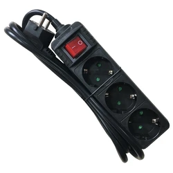 Πολύπριζο Ασφαλείας M-CAB 3S PVC 1.5M BK ECO