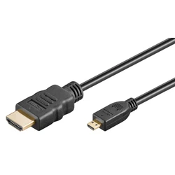 Καλώδιο HDMI Goobay Σε HDMI Micro 53787 Με Ethernet 4k/60hz 5m Μαύρο