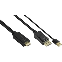Καλώδιο HDMI Good Connections HDMI2.0b-St.-DP1.2-St. 2m