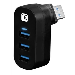 USB Hub Techly 180° Rotatable 3*USB 3.0 with Cable