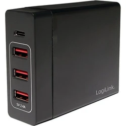 Φορτιστής Πρίζας Logilink USB 3xUSB-A Port+1xUSB-C Port,60W